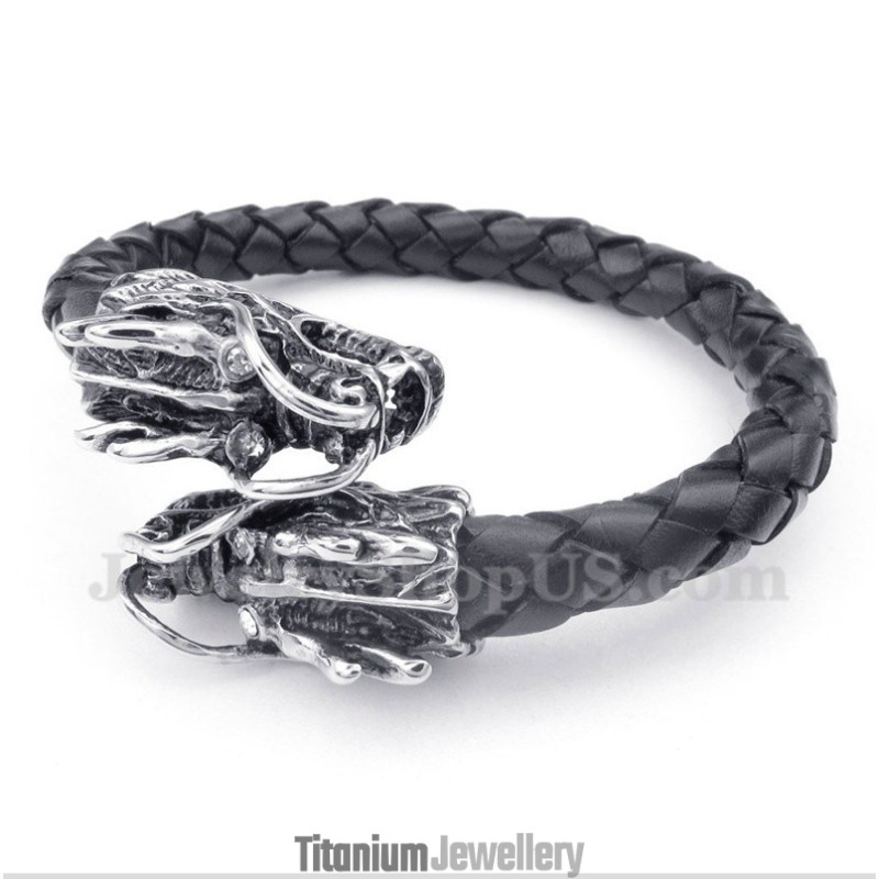 Men's Chinese Dragon Head Leather Bracelet Men's Chinese Dragon Head Leather Bracelet