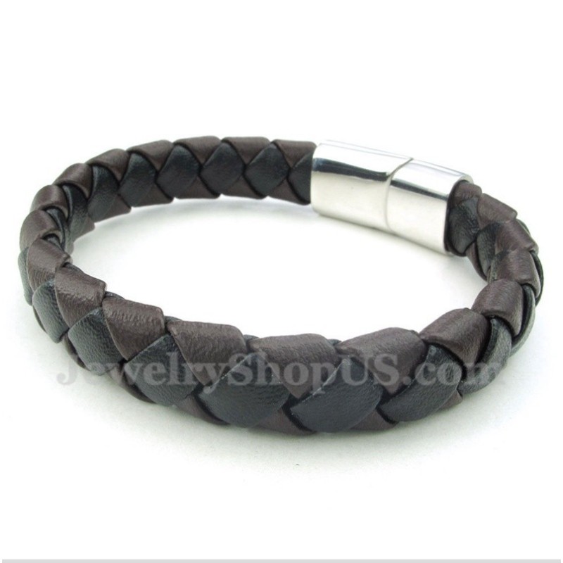 Men's Leather Titanium Bracelet Men's Leather Titanium Bracelet