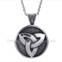 Men's Titanium Celtic Knot Pendant With Free Chain