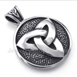 Men's Titanium Celtic Knot Pendant With Free Chain