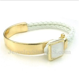 Men's Leather Titanium Bracelet