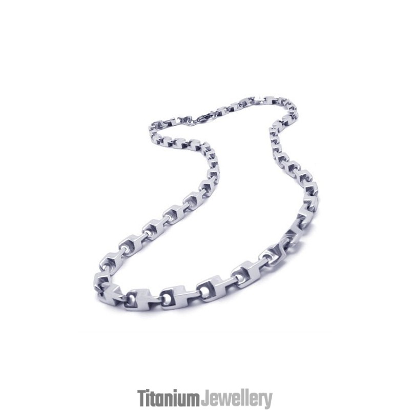 21.7 Inch Titanium Silver Fine Necklace 21.7 Inch Titanium Silver Fine Necklace