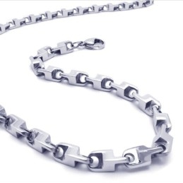 21.7 Inch Titanium Silver Fine Necklace