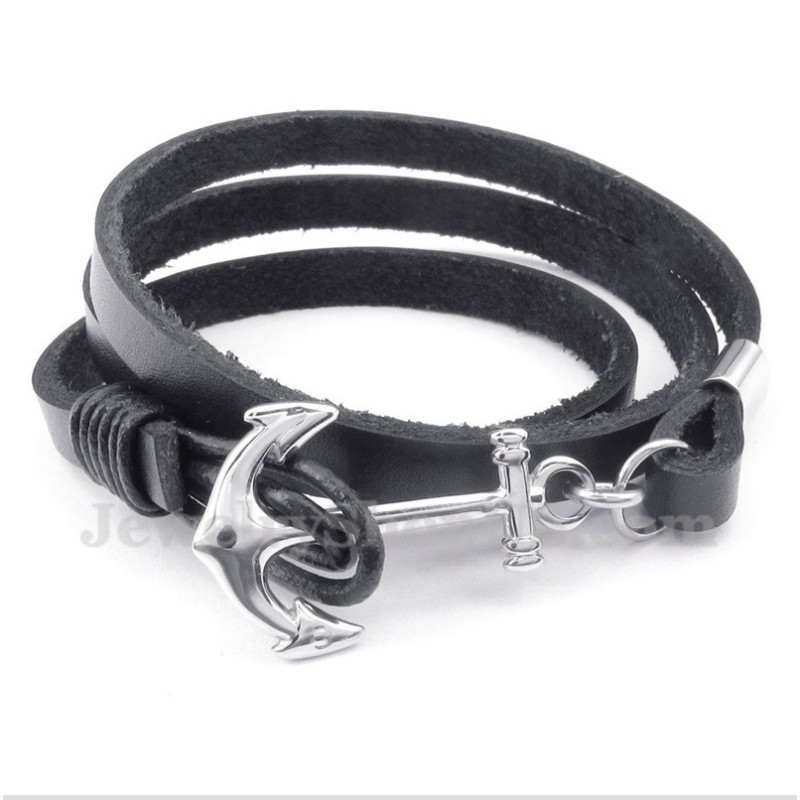 Men's Titanium Leather Bracelet Men's Titanium Leather Bracelet