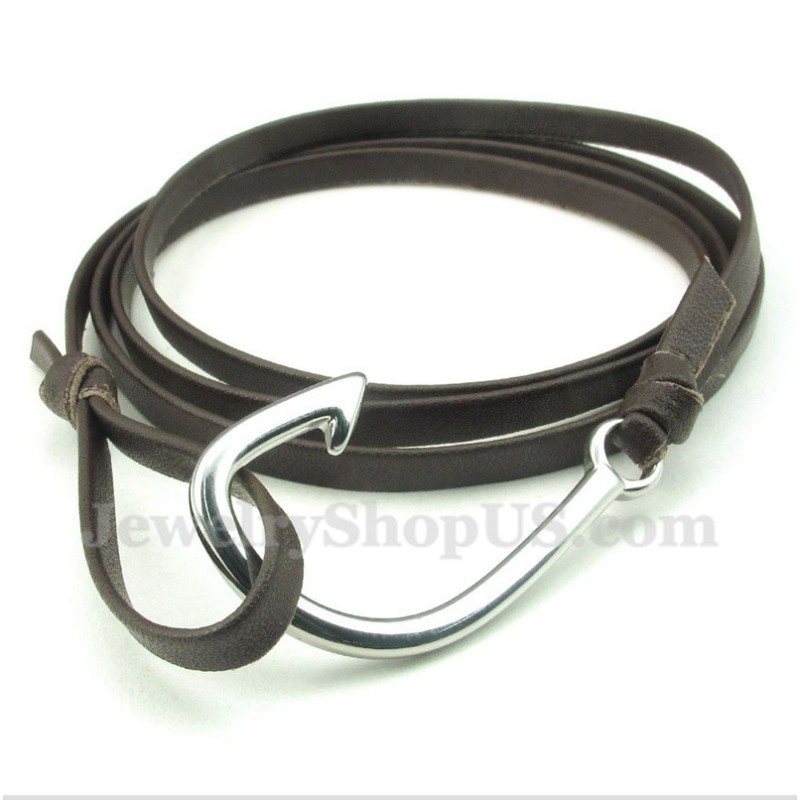 Men's Titanium Leather Bracelet