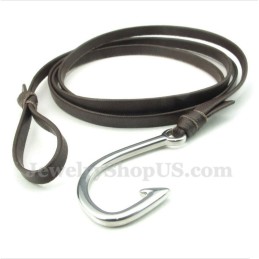 Men's Titanium Leather Bracelet