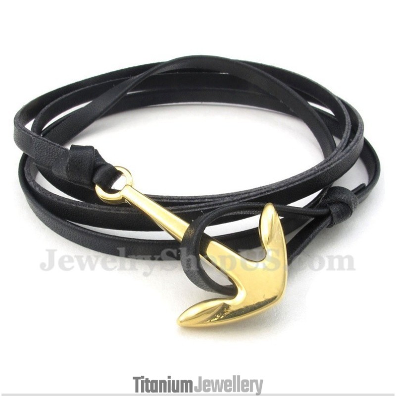 Men's Titanium Leather Bracelet Men's Titanium Leather Bracelet