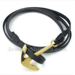 Men's Titanium Leather Bracelet