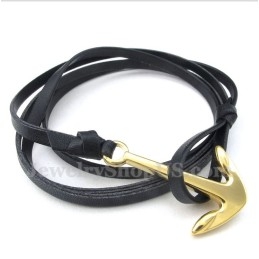 Men's Titanium Leather Bracelet