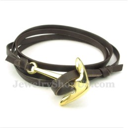 Men's Titanium Leather Bracelet