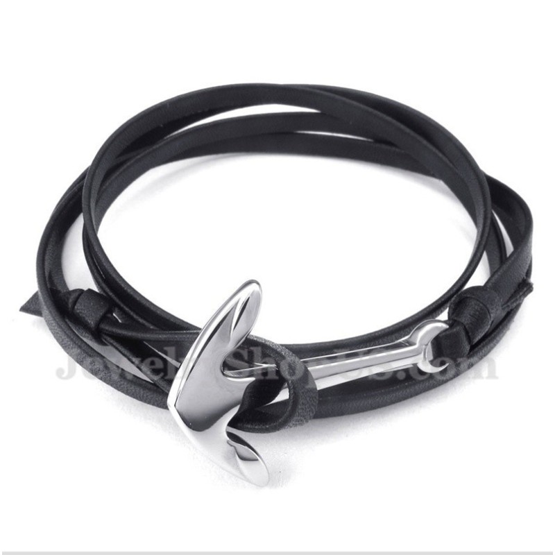 Men's Titanium Leather Bracelet Men's Titanium Leather Bracelet