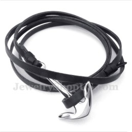 Men's Titanium Leather Bracelet