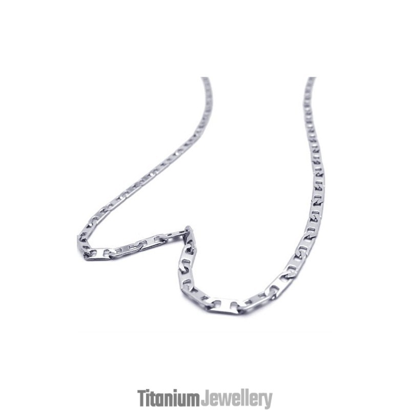 19.7 Inch Titanium Silver Fine Necklace 19.7 Inch Titanium Silver Fine Necklace