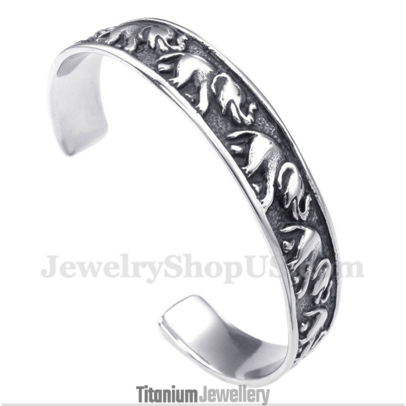 Men's Titanium Elephant Bracelet Men's Titanium Elephant Bracelet