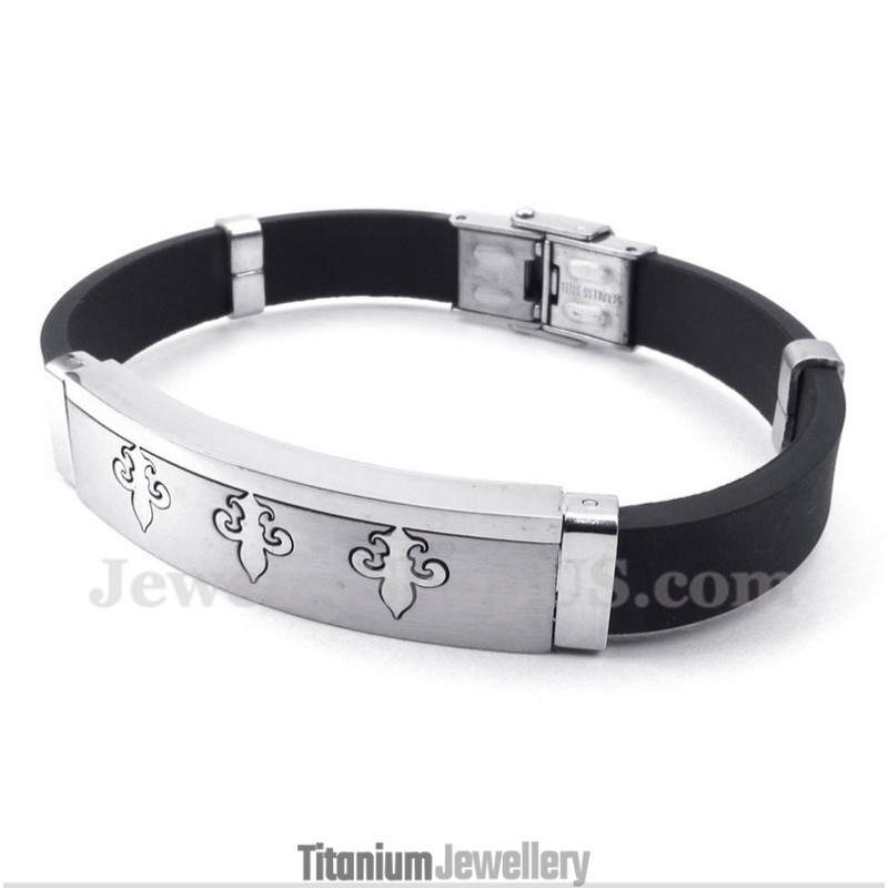 Men's Titanium Rubber Bracelet
