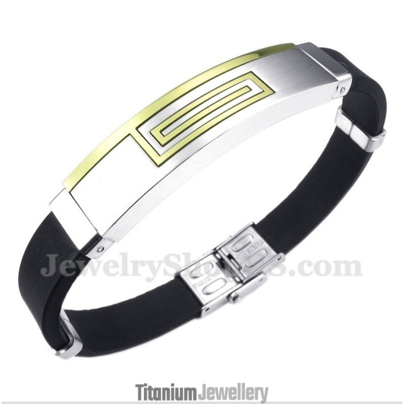 Men's Titanium Rubber Bracelet Men's Titanium Rubber Bracelet