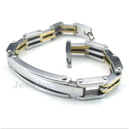 Men's Titanium Gold-Plated Bracelet