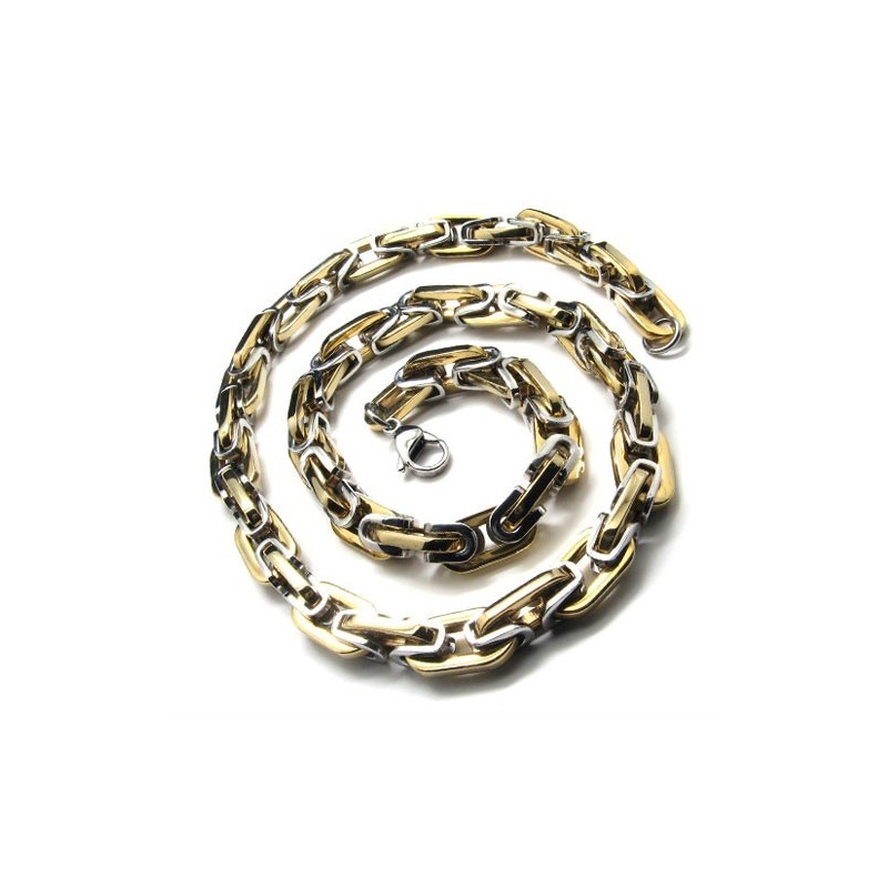 20.1 Inch Titanium Golden Chain Shape Necklace 20.1 Inch Titanium Golden Chain Shape Necklace