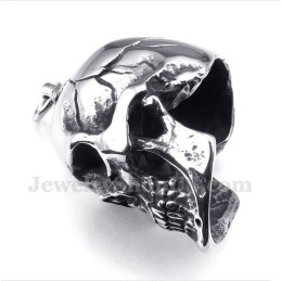 Men's Titanium Skull Pendant With Free Chain