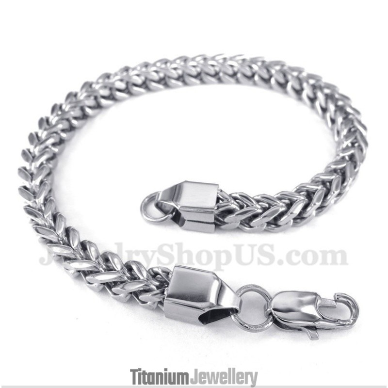 Men's Silver Titanium Bracelet Men's Silver Titanium Bracelet