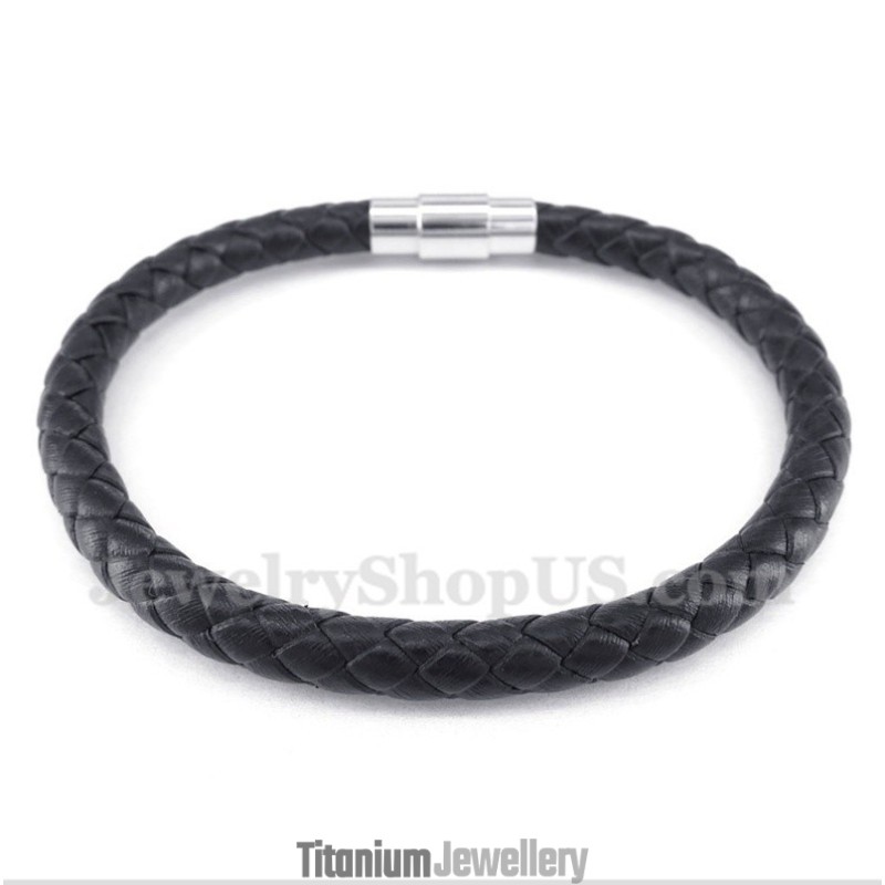 Men's Black Leather Bracelet Men's Black Leather Bracelet