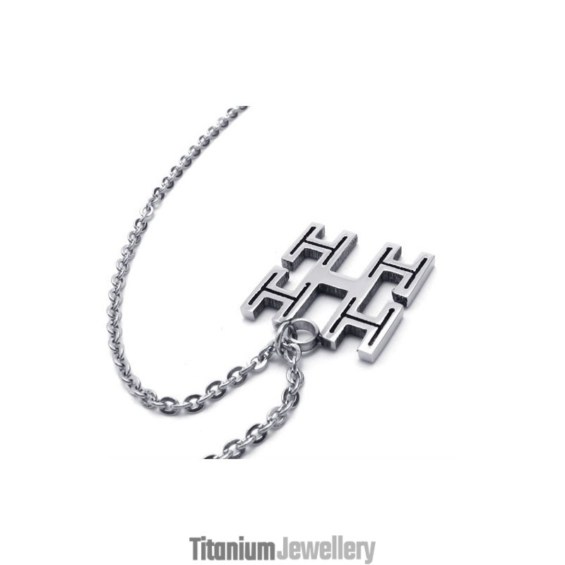 15.7 Inch Titanium Silver Chains Necklace 15.7 Inch Titanium Silver Chains Necklace