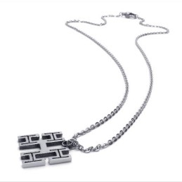 15.7 Inch Titanium Silver Chains Necklace