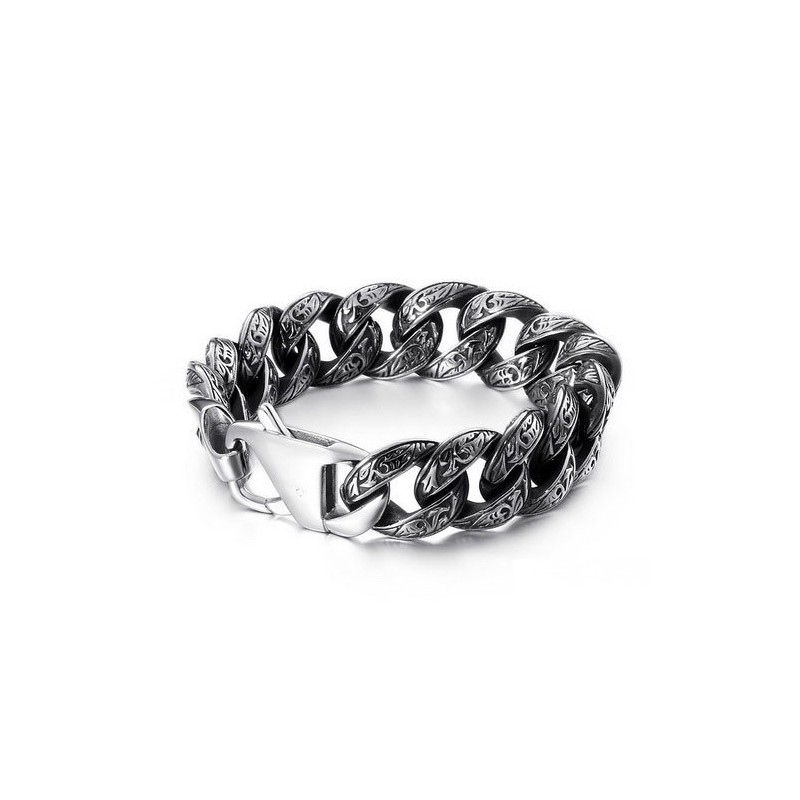Fashion Men's Titanium Multi-Loop Clasp Pattern Bracelet Fashion Men's Titanium Multi-Loop Clasp Pattern Bracelet