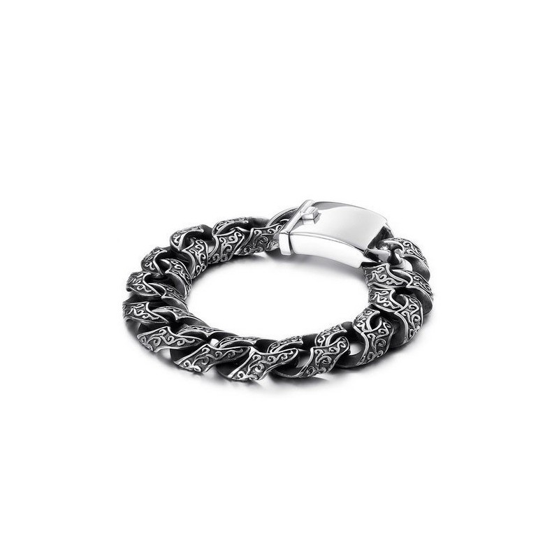 Fashion Men's Titanium Multi-Loop Clasp Pattern Bracelet Fashion Men's Titanium Multi-Loop Clasp Pattern Bracelet