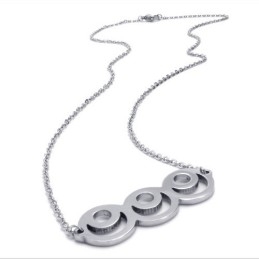 15.7 Inch Titanium Silver Fashionable Necklace