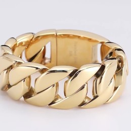 New Gold-Plated Fashion Men's Titanium Bracelet