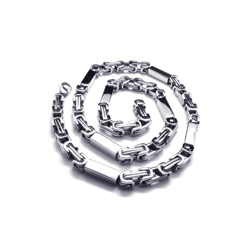 21.7 Inch Titanium Silver Cuboid Necklace 21.7 Inch Titanium Silver Cuboid Necklace