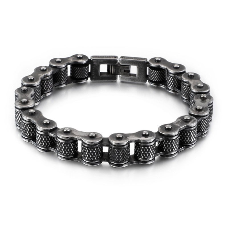 Men's Titanium Biker Chain Bicycle Bracelet