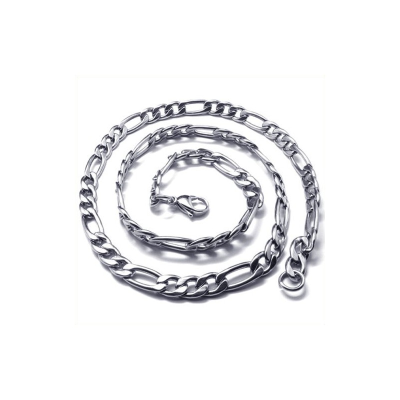 22.4 Inch Titanium Silver Simple Necklace