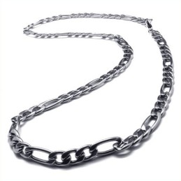 22.4 Inch Titanium Silver Simple Necklace