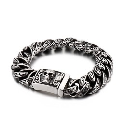 Cool Titanium Skull Bracelet Chic Men's Titanium Fashion Jewelry