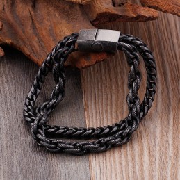 Men's Titanium Double Layer Bracelet