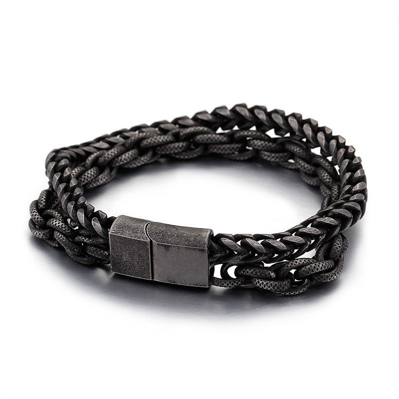 Men's Titanium Double Layer Bracelet Men's Titanium Double Layer Bracelet
