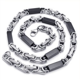 21.7 Inch Titanium Cuboid Necklace