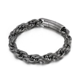 Simple Fashion Chic Style Biker Titanium Bracelet For Men