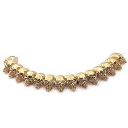 L Titanium Bracelet Men's Titanium Skull Bracelet