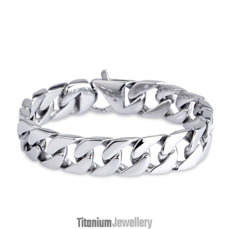 Titanium Bracelet Version Of The Fashion Bracelet Cuba Chain Men's Bracelets Titanium Bracelet Version Of The Fashion Bracelet Cuba Chain Men's Bracelets