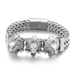 Bully Skull Wolf Head Lion Head Men's Titanium Bracelet Mixed Batch