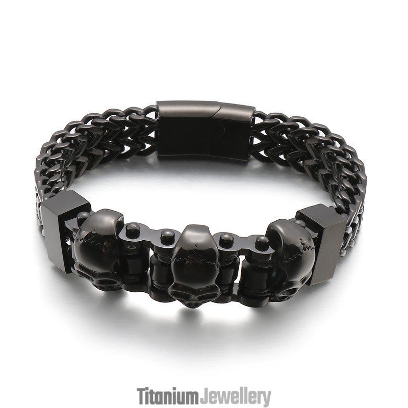 Skull Men's Titanium Bracelet