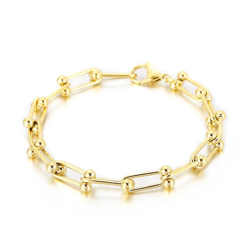 Men's And WoMen's Titanium Horseshoe Buckle Bracelet U-Shaped Buckle Bracelet Men's And WoMen's Titanium Horseshoe Buckle Bracelet U-Shaped Buckle Bracelet