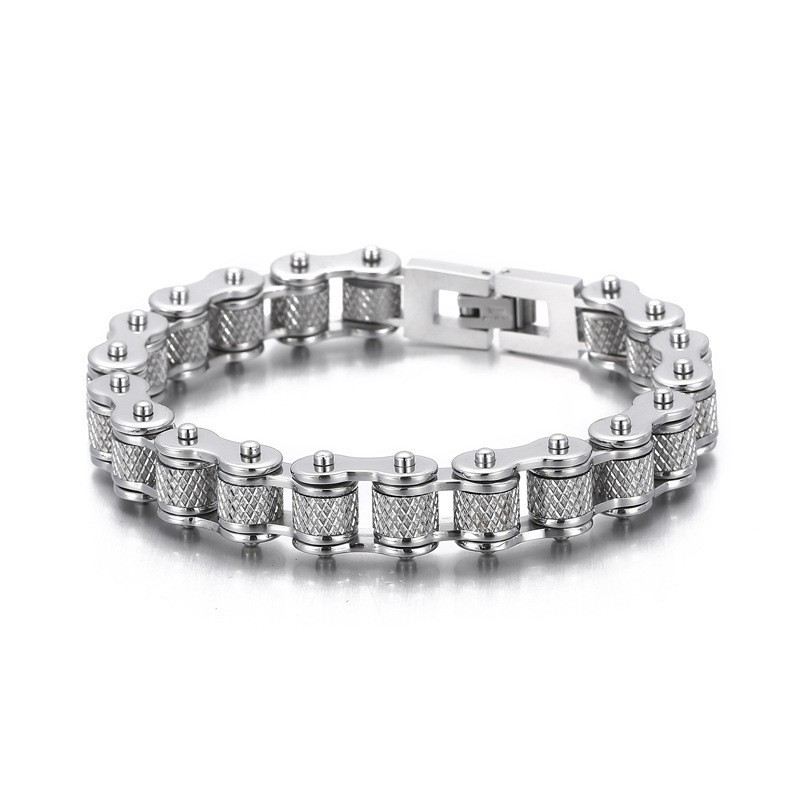 Men's Fashion Rock & Roll Hip Hop Titanium Bracelet