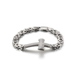 Popular Fashion Street Cross Back Chain Titanium Bracelet For Men