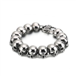 Cool Skull Titanium Bracelet For Men
