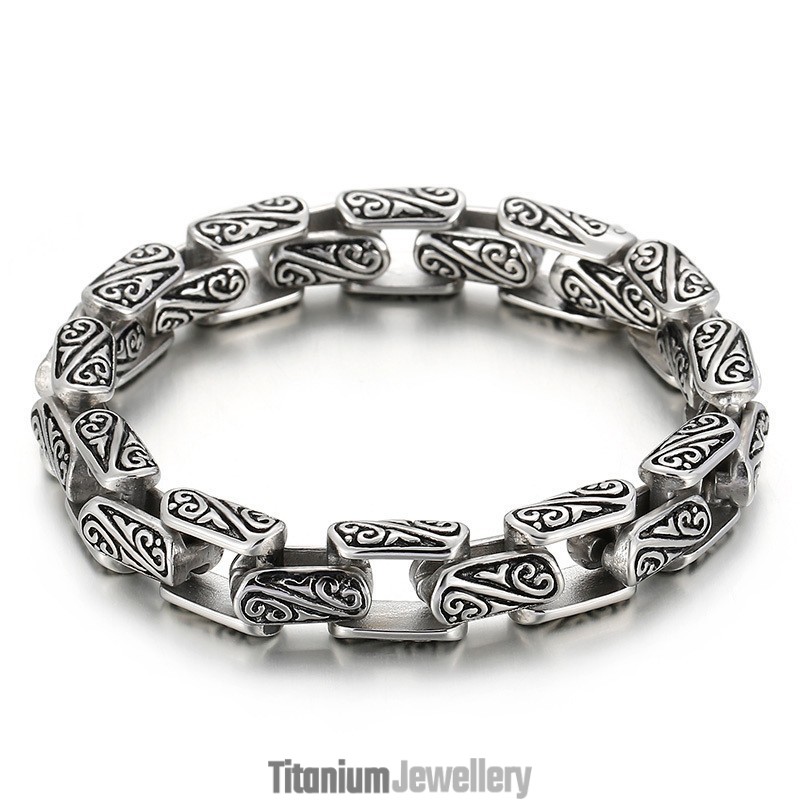 Floral Pattern Popular Titanium Bracelet Accessories To Send Boyfriend Gifts