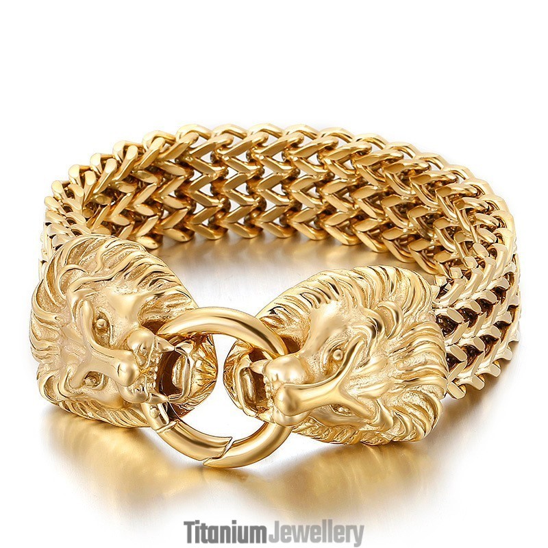 Chic Trendy Titanium Lion Head Bracelet Chic Trendy Titanium Lion Head Bracelet